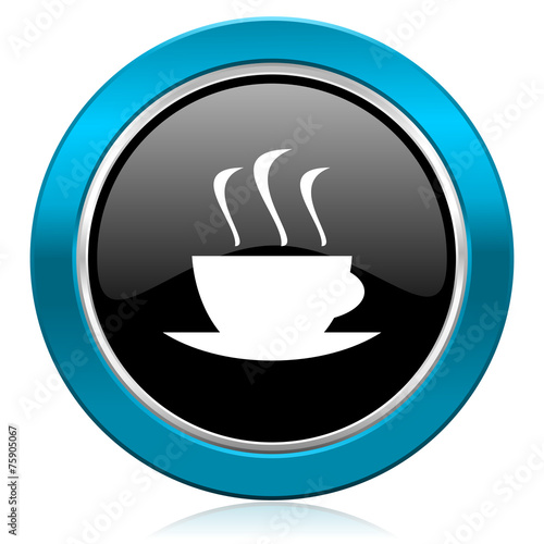 espresso glossy icon hot cup of caffee sign