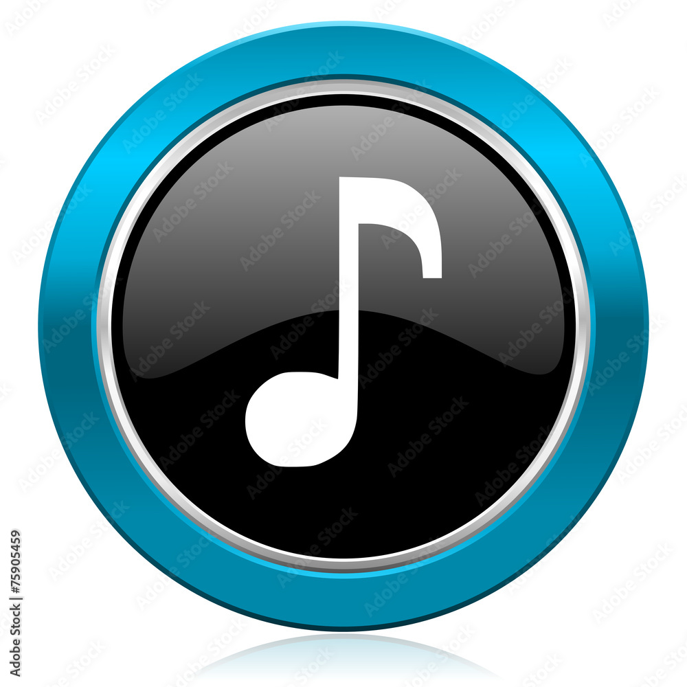 music glossy icon note sign