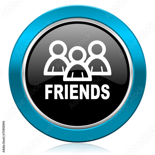 friends glossy icon