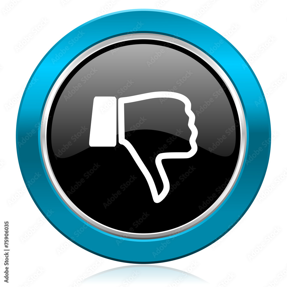 Fototapeta premium dislike glossy icon thumb down sign