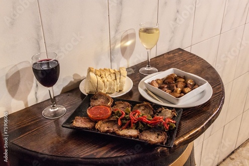 One type of traditional spanish tapas