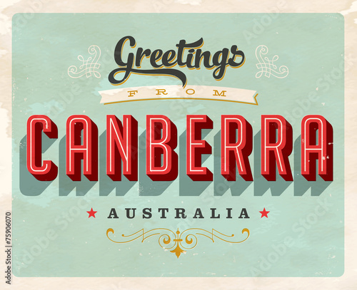 Vintage Touristic Greeting Card - Vector EPS10