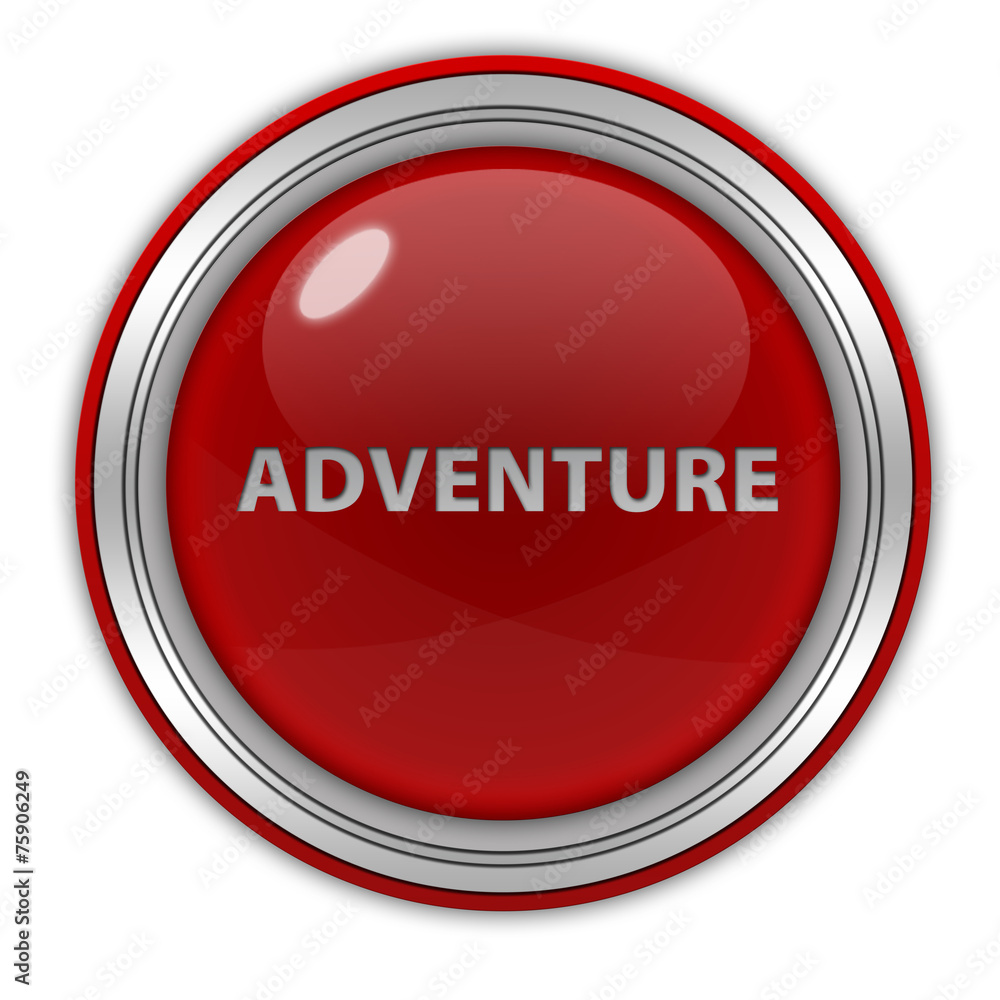 Adventure circular icon on white background