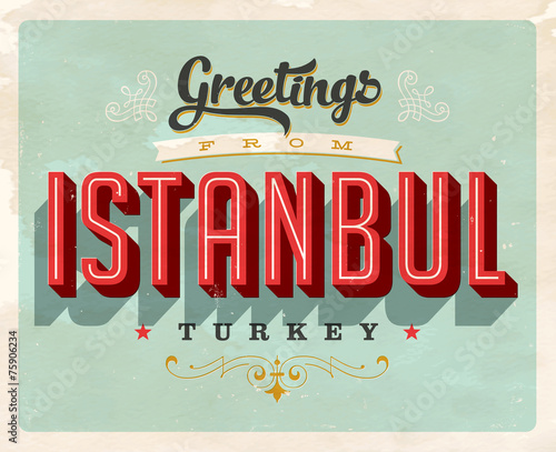 Photography Vintage Touristic Greeting Card - Vector EPS10