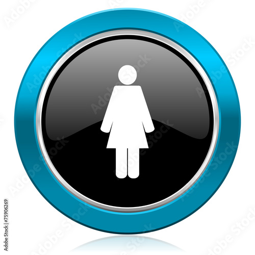 female glossy icon female gender sign