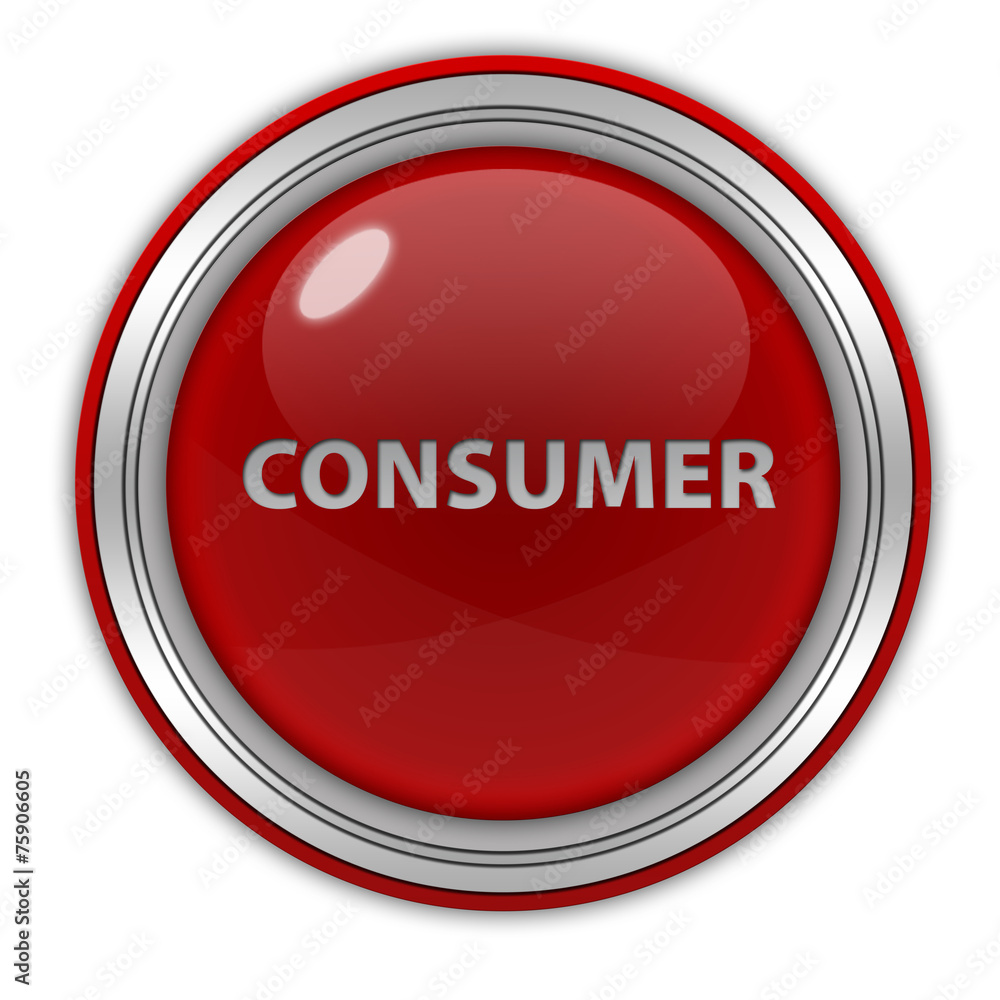 Consumer circular icon on white background Consumer circular icon on white background