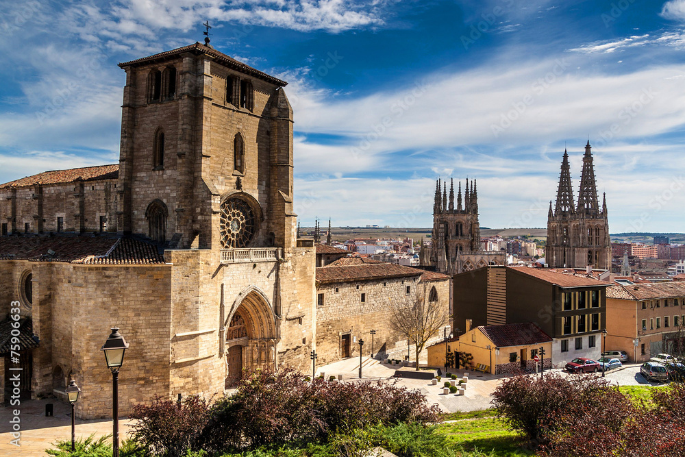 San Estaban church and Cathedral of Santa Maria, Burgos San Estaban church and Cathedral of Santa Maria, Burgos