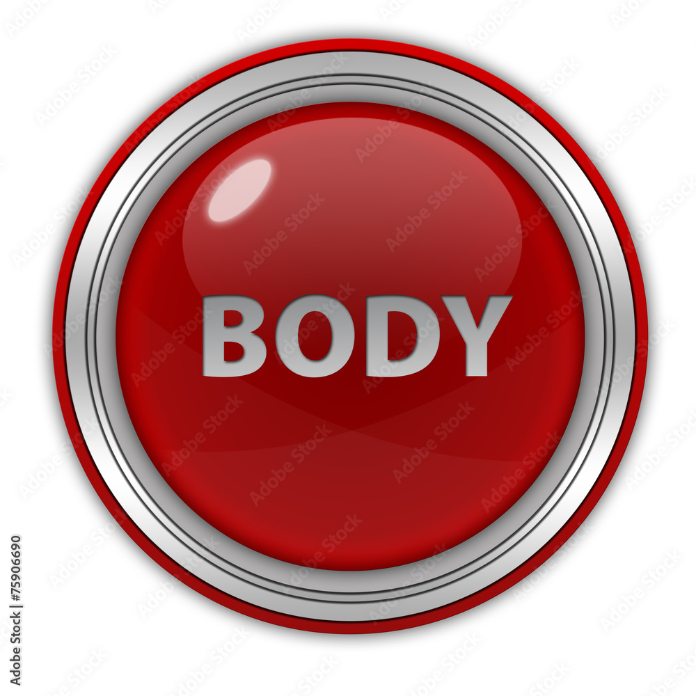 Body circular icon on white background Body circular icon on white background