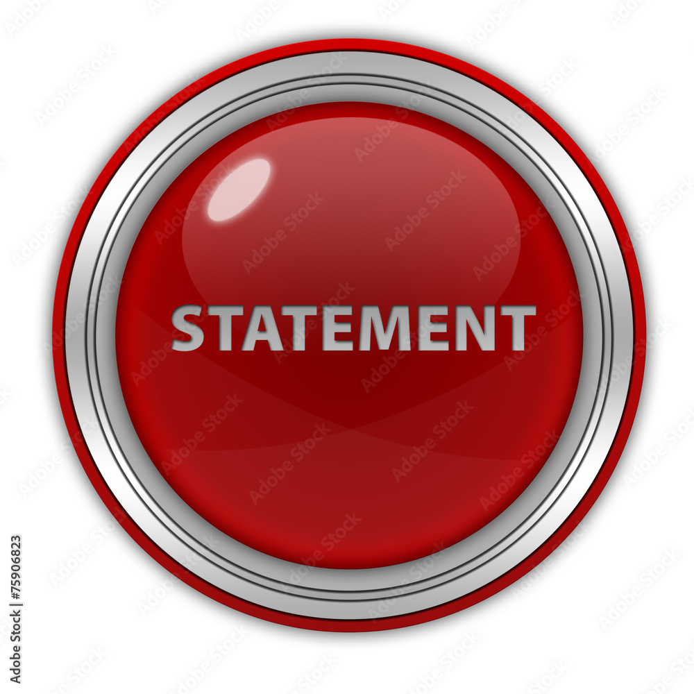 Statement circular icon on white background Statement circular icon on white background