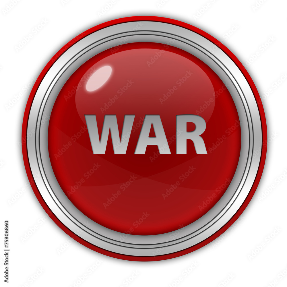 War circular icon on white background War circular icon on white background