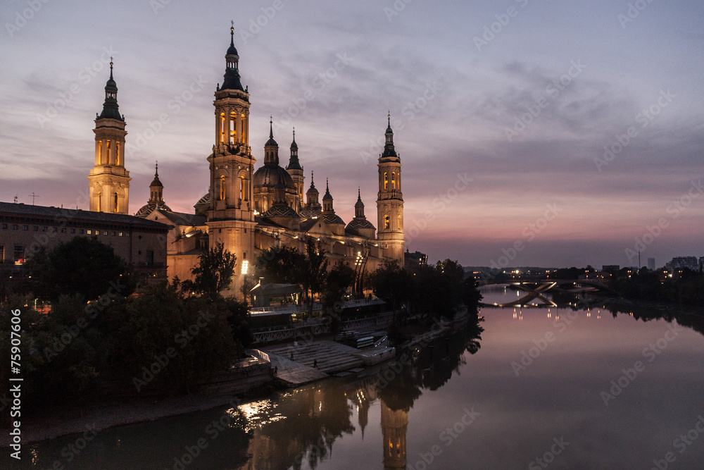 Basilica de Nuestra Senora del Pilar in Zaragoza Basilica de Nuestra Senora del Pilar in Zaragoza