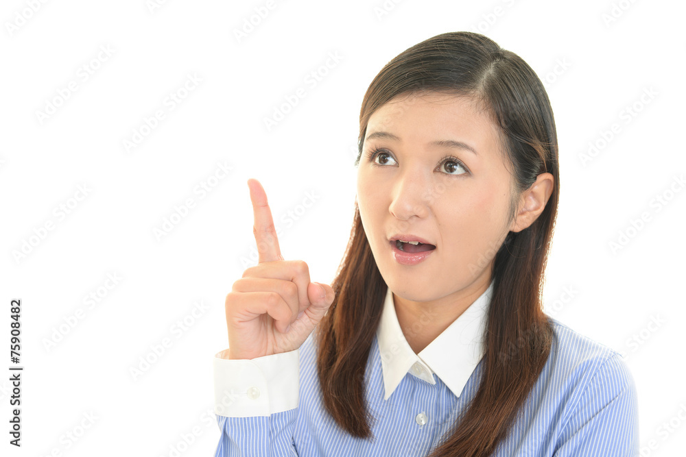 困惑した表情のOL 困惑した表情のOL