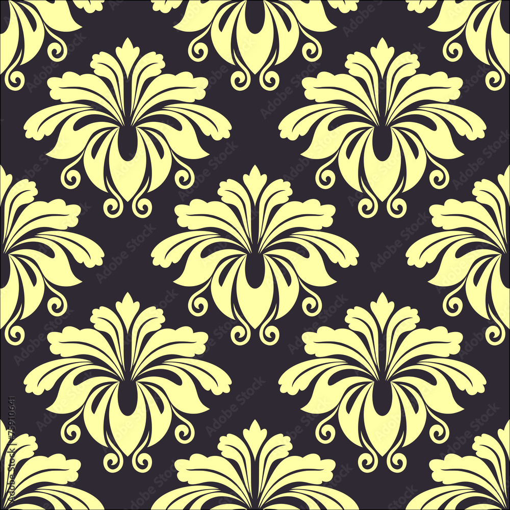 Decorative floral seamless pattern