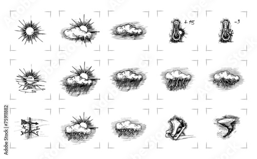Vintage  weather icons