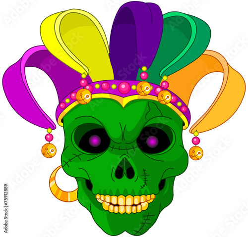 Mardi Gras skull