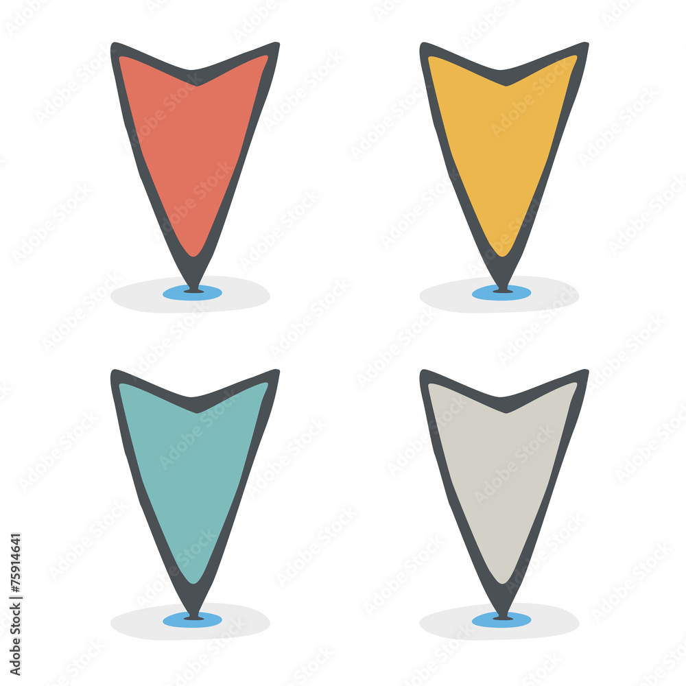 Distance Maker Location Direction Icon Vector Concept Distance Maker Location Direction Icon Vector Concept
