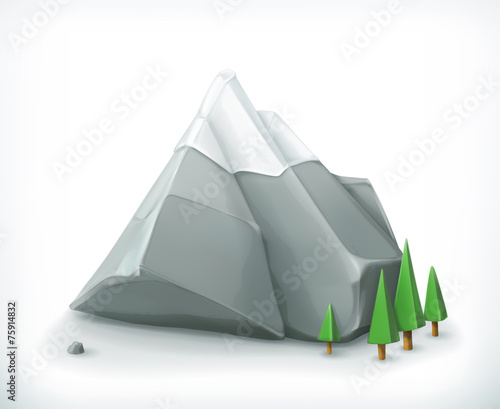 Mountain, vector icon