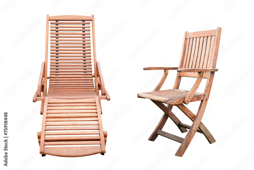 Wooden Furniture Isolated
