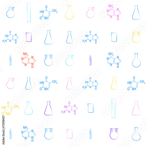 tubes and formulas vector background