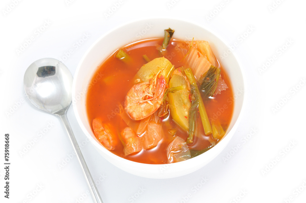 Asian Food Isolated on White Background Asian Food Isolated on White Background