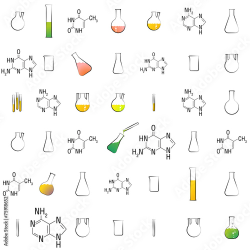 tubes and formulas vector background
