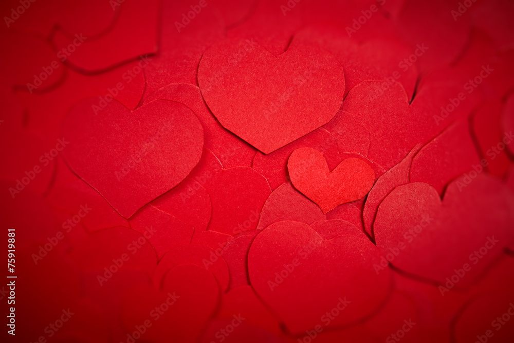 Many red hearts Many red hearts