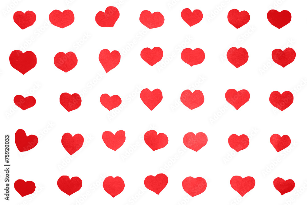 Many red hearts Many red hearts