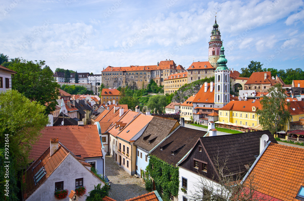 Cityscape of Cesky Krumlov in Czech Republic
