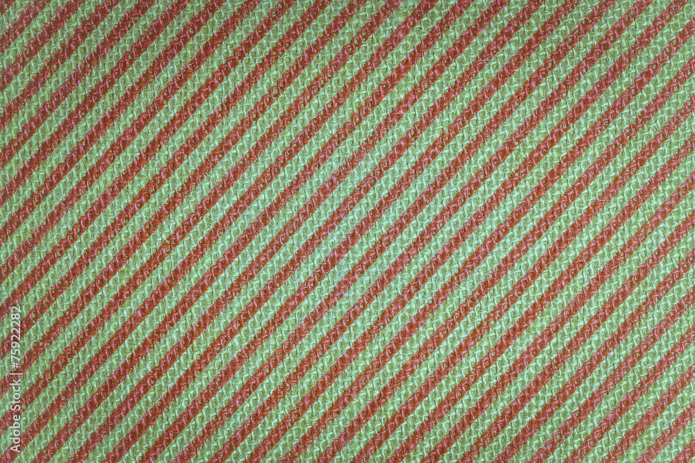 Fabric burlap with red diagonal painted stripes Fabric burlap with red diagonal painted stripes