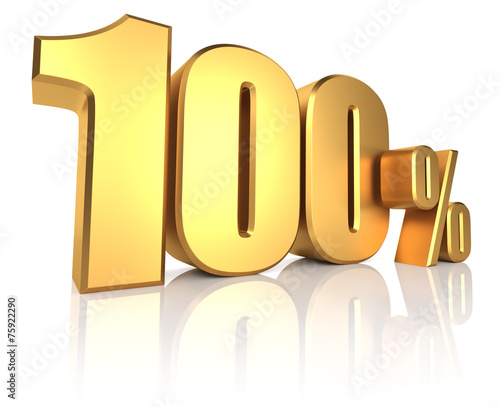 Картината върху платно Gold 100 Percent