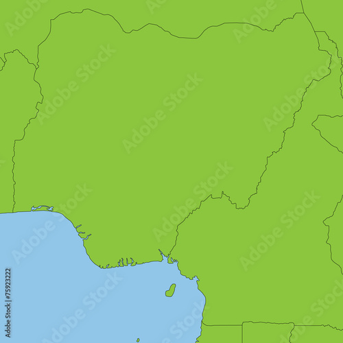 Nigeria in grün