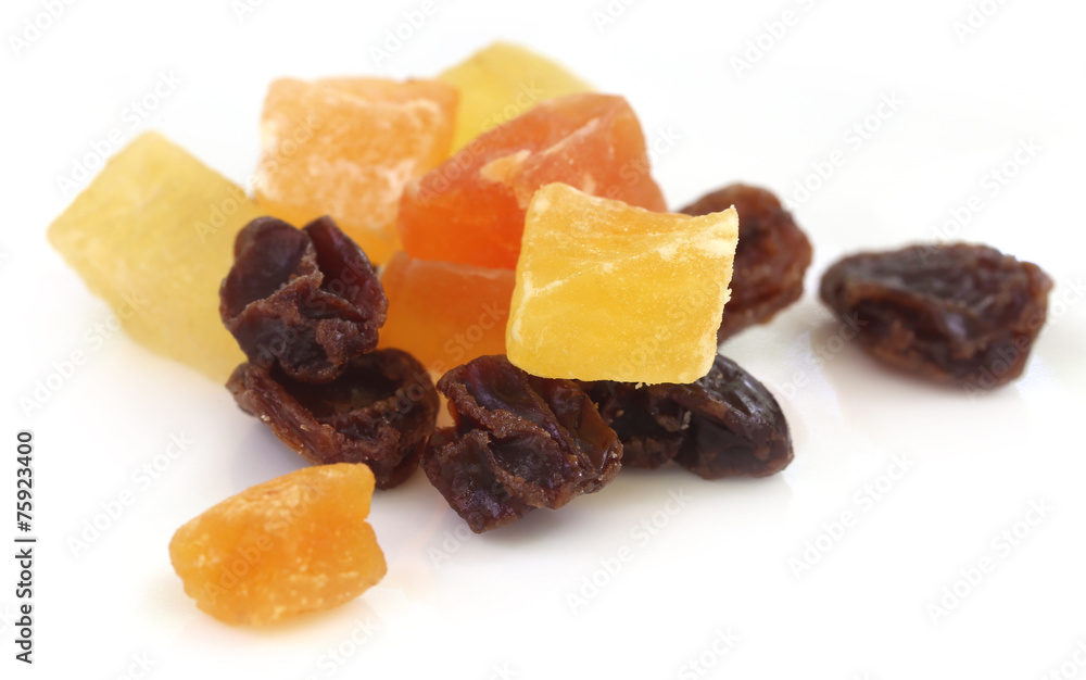 Dried fruits apricot, papaya and raisin Dried fruits apricot, papaya and raisin