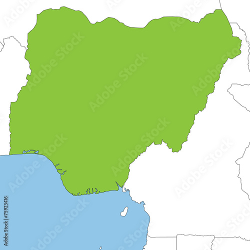 Nigeria in weiß und grün