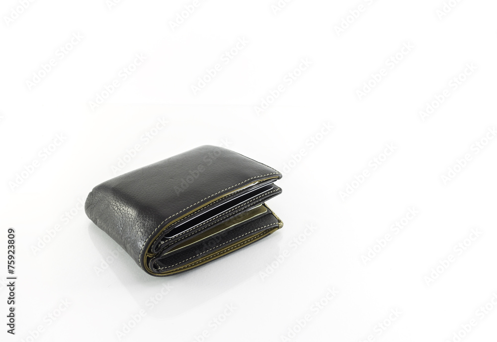 Brown wallet isolated on white Brown wallet isolated on white