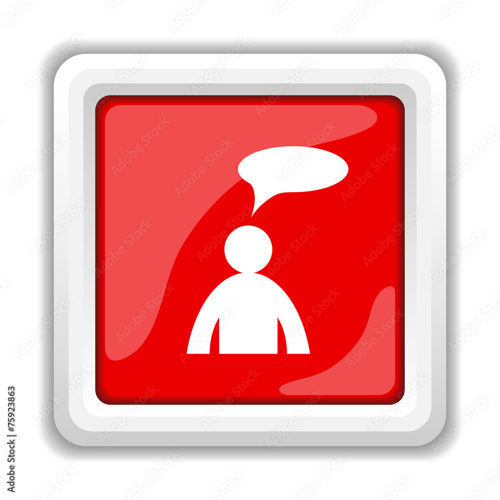 Comments icon - man with bubble