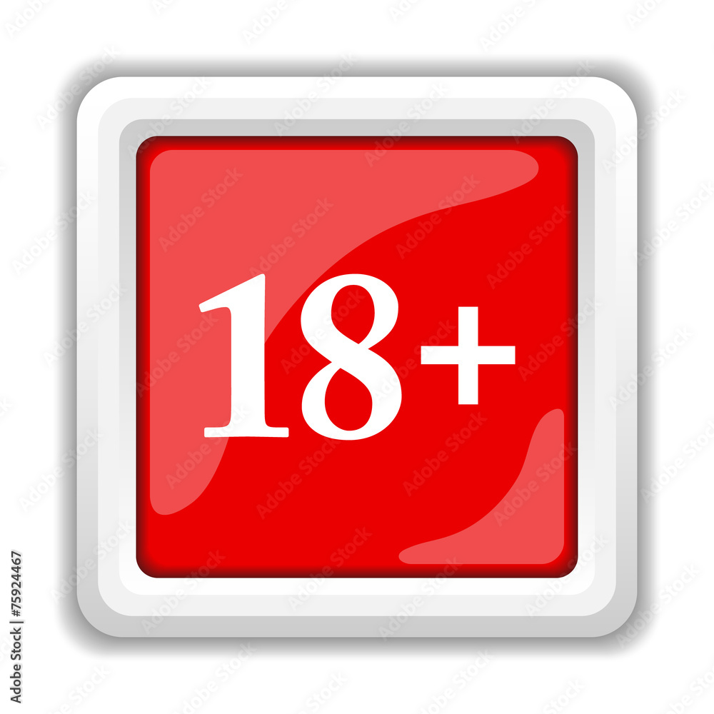 Fototapeta premium 18 plus icon