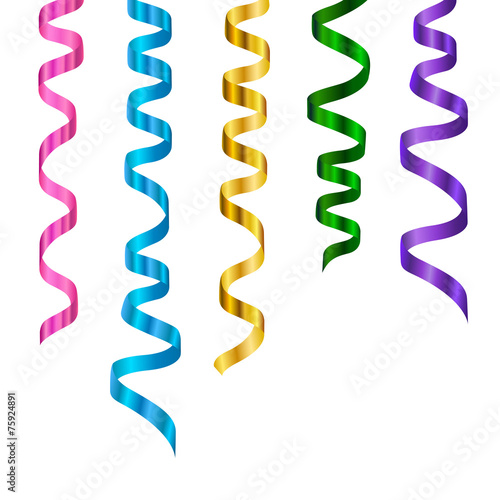 Vector Illustration of Colorful Party Streamers