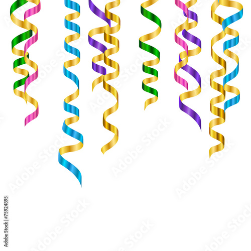 Vector Illustration of Colorful Party Streamers