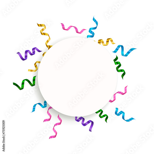 Vector Illustration of Colorful Party Streamers