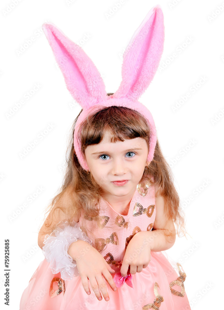 Little Girl with Bunny Ears Little Girl with Bunny Ears