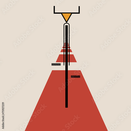 Stylized bicycle de stijl art