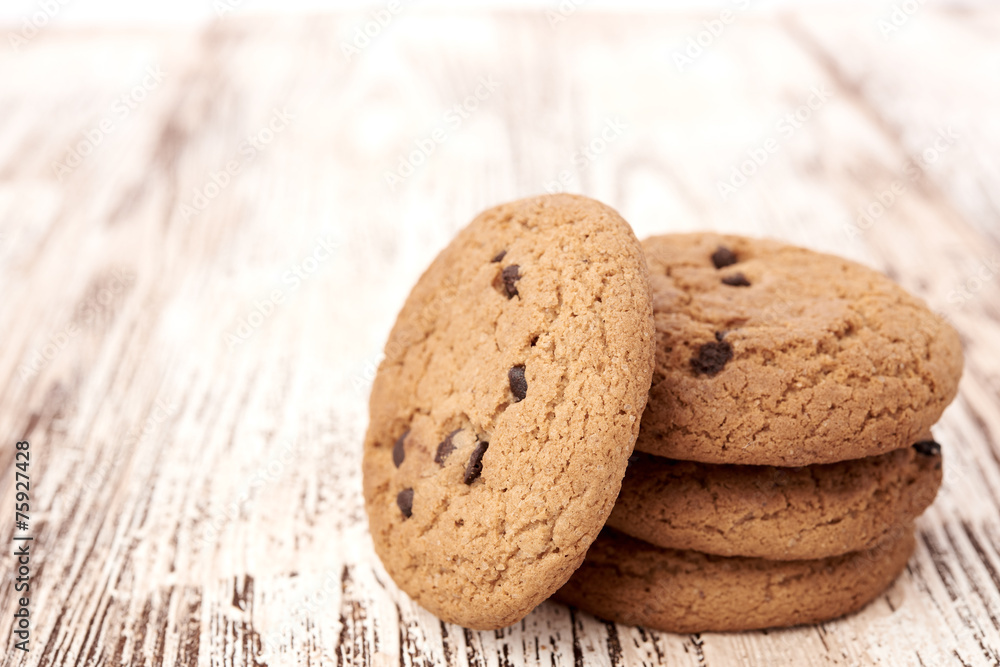 oat cookies on wooden table oat cookies on wooden table