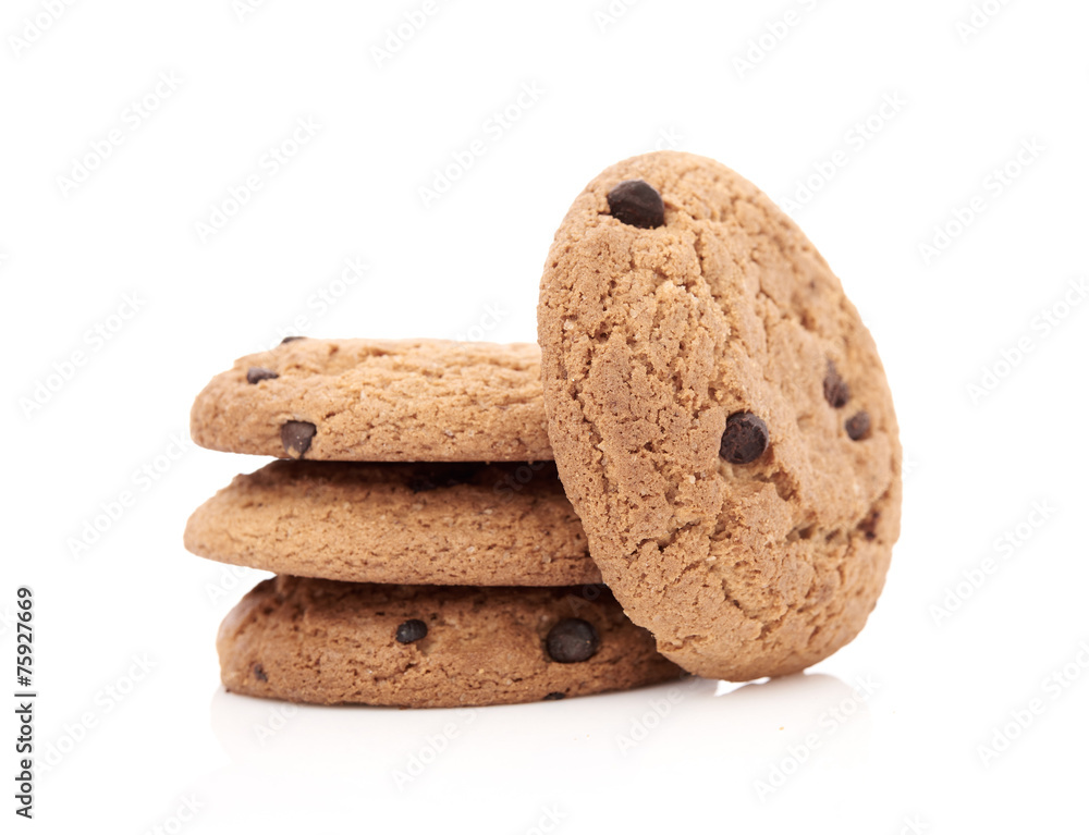 oat cookies on white background oat cookies on white background