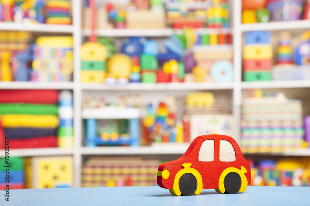 Naklejka premium wooden car