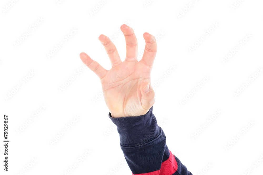 Well shaped male hand reaching for something. Well shaped male hand reaching for something.