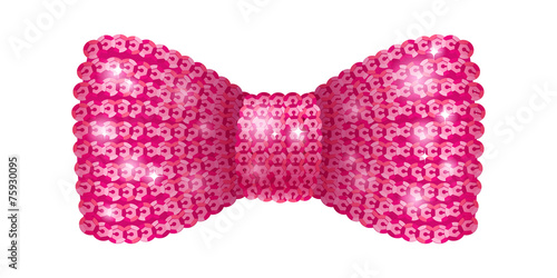 Pink sequins bow tie.