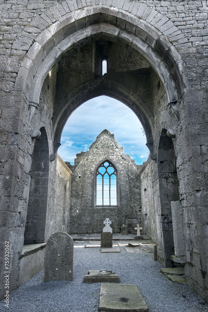 Clarecastle ruins Abbey in Ireland