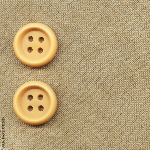 Buttons on fabric