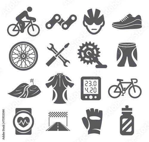Biking icons