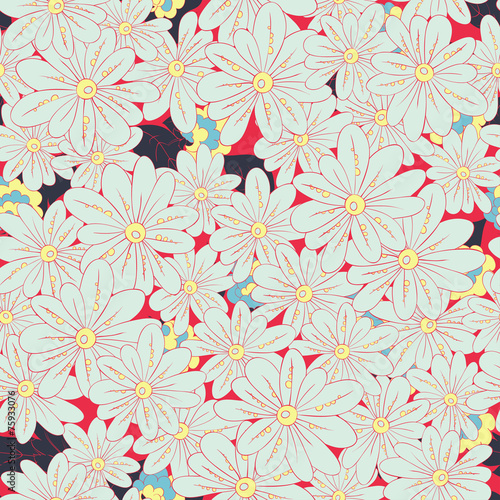 Tender and elegant vintage floral seamless pattern